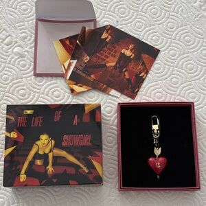 The Life of a Showgirl heart keychain bonus items (does not include CD)